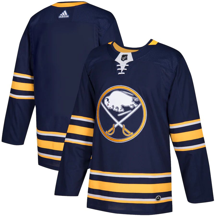 Men Buffalo Sabres adidas Navy Home Authentic Blank NHL Jersey